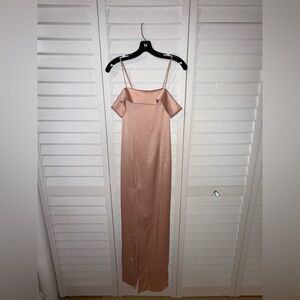 Halston Heritage Strapless Blush Dress
